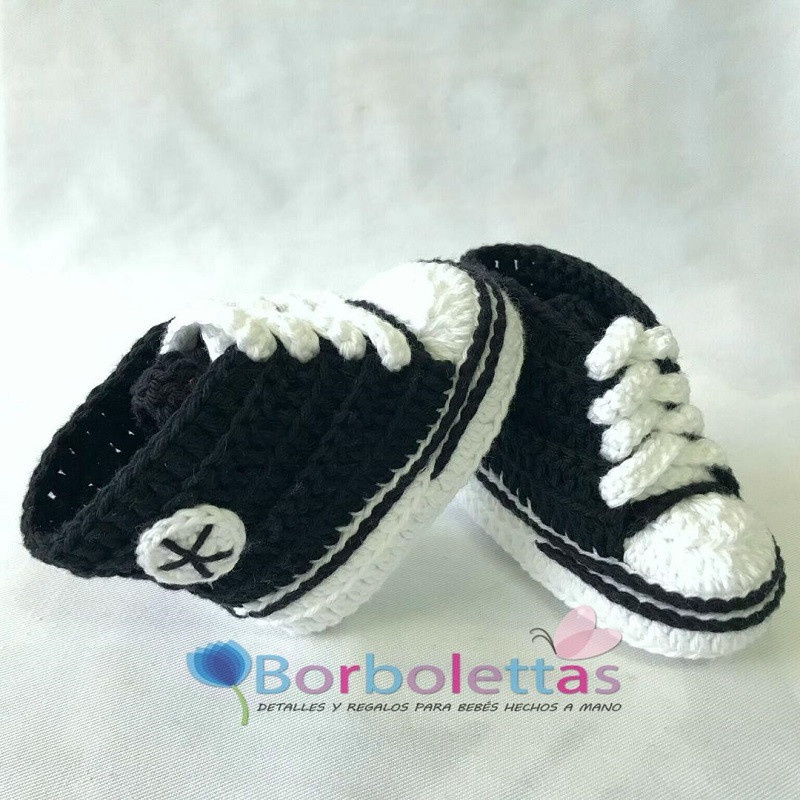 Patucos Estilo Deportivas Negras
