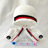 Conjunto de Gorrita y Zapatillas Deportivas Blanco