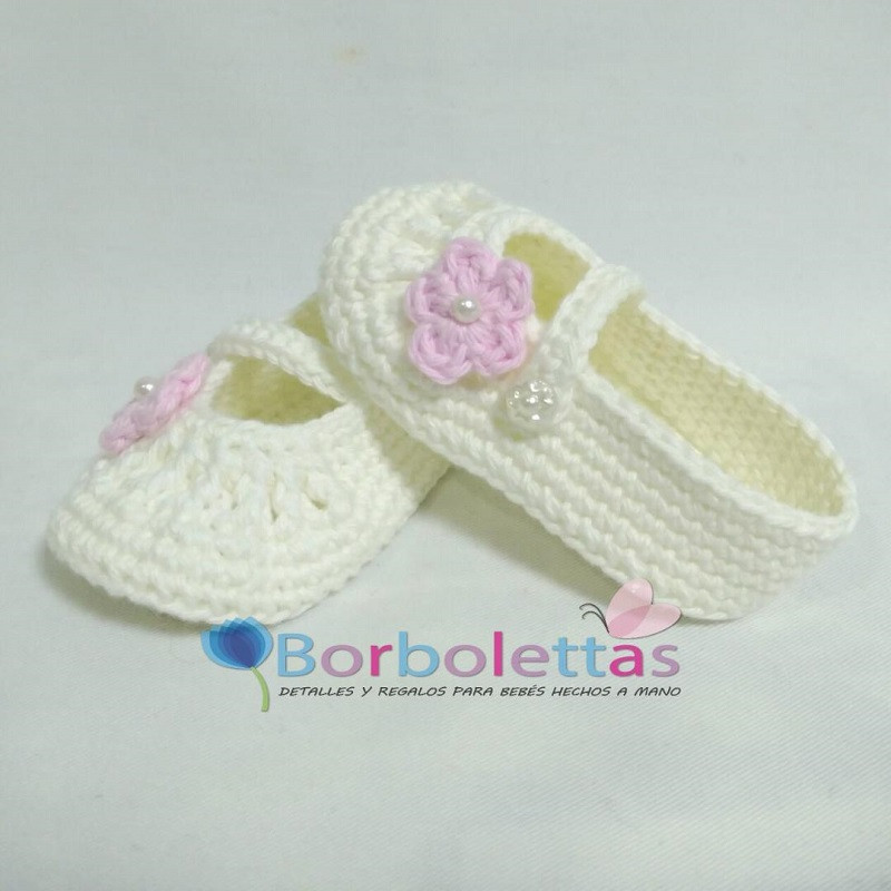 Merceditas Beige con Flor Rosa