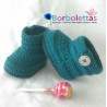 Botas de Lana de Merino Turquesa