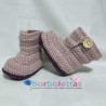 Botas de Lana de Merino Rosa Empolvado