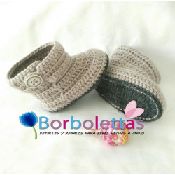 Botas de Lana de Merino Gris