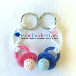 Llavero Chupete Azul Añil