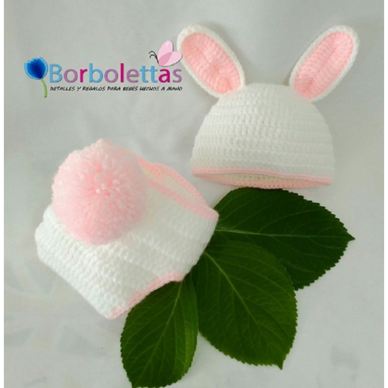 Disfraz de Conejito Blanco y Rosa