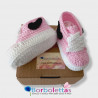 Patucos para Bebé Estilo Runner Rosas