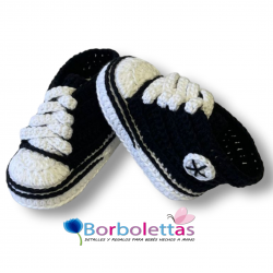 Patucos Estilo Deportivas Negras