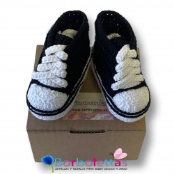 Patucos Estilo Deportivas Negras