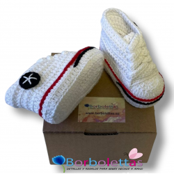 Patucos para Bebé Estilo Deportivo Blancas