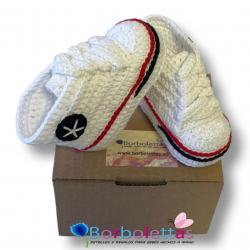 Patucos para Bebé Estilo Deportivo Blancas