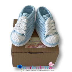 Patucos Estilo Deportivo Azul Celeste