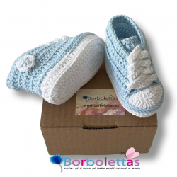 Patucos Estilo Deportivo Azul Celeste