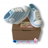 Patucos Estilo Deportivo Azul Celeste