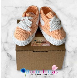 Patucos para Bebé Estilo Runner Salmón