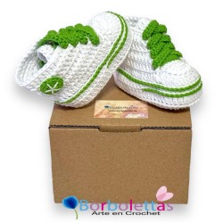 Patucos para Bebé Estilo Deportivo Blanco Kiwi