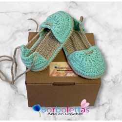 Conjunto de Alpargatas y Diadema Camel Verde