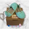 Conjunto de Alpargatas y Diadema Camel Verde