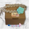 Conjunto de Alpargatas y Diadema Camel Verde