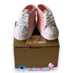 Patucos para Bebé Estilo Deportivo Rosa Claro
