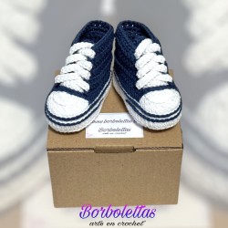 Patucos para Bebé Estilo Deportivo Azul Vaquero