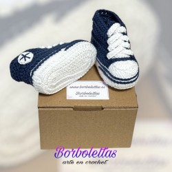 Patucos para Bebé Estilo Deportivo Azul Vaquero
