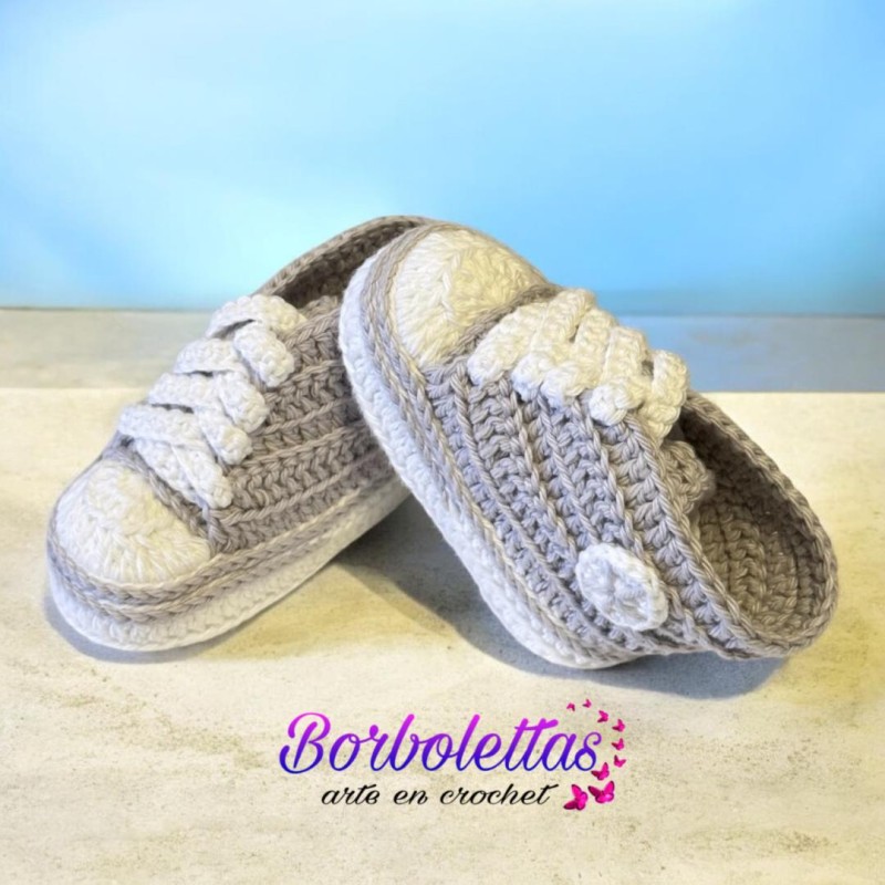 Patucos Estilo Deportivo Gris Perla
