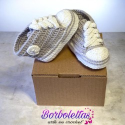 Patucos Estilo Deportivo Gris Perla
