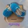 Alpargatas Azul Turquesa y Camel