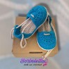 Alpargatas Azul Turquesa y Camel